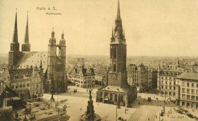 Marketplatz ، هاله (صورة b / w) بواسطة مصور فوتوغرافي ألماني
