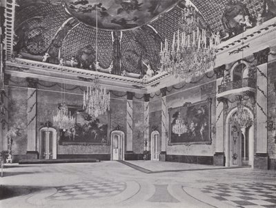 بوتسدام ، Neues Palais ، Marble Hall (b / w photo) بواسطة مصور فوتوغرافي ألماني