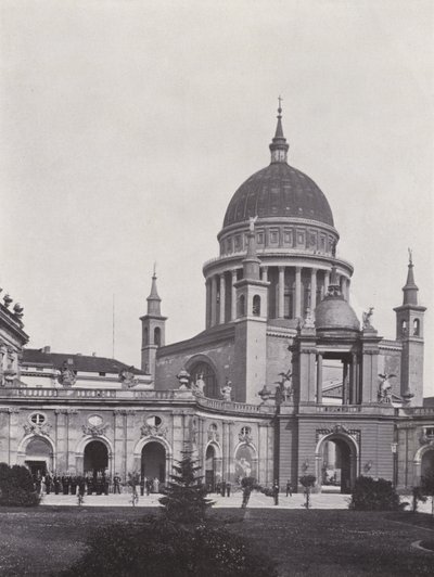 Potsdam, Stadtschloss, Fortunaportal Und St Nikolaikirche (b/w photo) بواسطة مصور فوتوغرافي ألماني