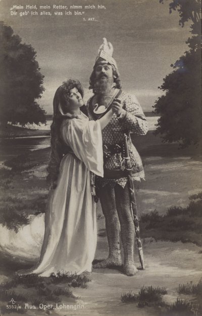 إنتاج أوبرا ريتشارد فاجنر Lohengrin. (ب / ث الصورة) بواسطة مصور فوتوغرافي ألماني