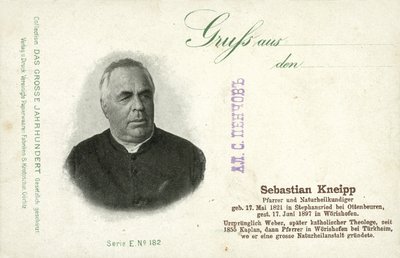 سيباستيان كنيب ، كاهن كاثوليكي بافاري ورائد العلاج الطبيعي (صورة b / w) بواسطة مصور فوتوغرافي ألماني