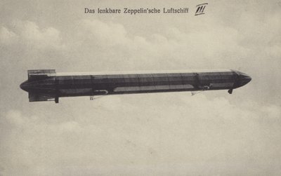Zeppelin LZ III في الرحلة (صورة b / w) بواسطة مصور فوتوغرافي ألماني