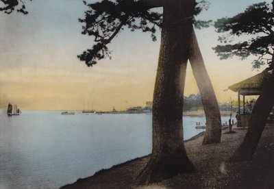 اليابان ، حوالي عام 1912: مايكو بالقرب من كوبي (صورة) بواسطة مصور فوتوغرافي ياباني