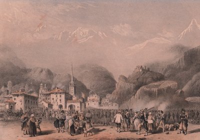 Bivouac of French troops in Susa, Piedmont بواسطة بليز نيكولا لو سوير
