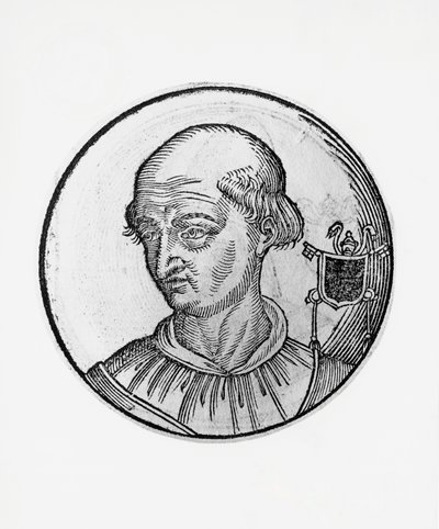 Portrait of Benedict VIII (Theophylactus III of Tusculum, circa 980-1024) بواسطة بليز نيكولا لو سوير