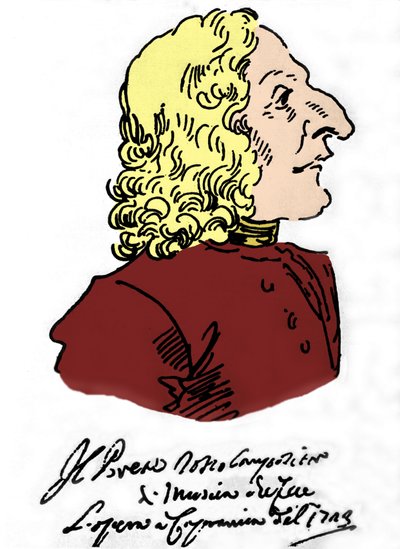 أنطونيو فيفالدي (1678-1741) ، كارتون بيير ليون غزي (1674-1755) بواسطة بيير ليون غزي