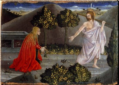 نولي لي tangere. Polyptych من الرحمة. (الرسم على الخشب بواسطة بييرو ديلا فرانشيسكا
