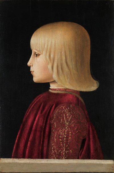صورة لصبي Guidobaldo Da Montefeltro ، حوالي 1479. بواسطة بييرو ديلا فرانشيسكا