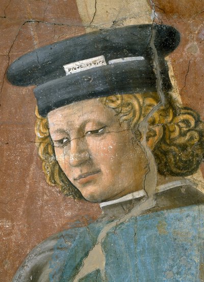 أكملت أسطورة الصليب الحقيقي ، تعذيب اليهودي ، تفاصيل المعذب ، 1464 فريسكو بواسطة بييرو ديلا فرانشيسكا