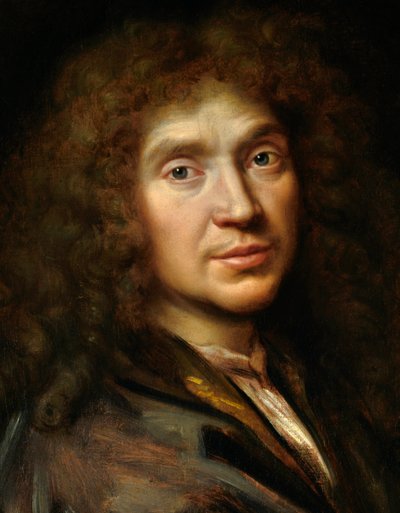 تفاصيل "" صورة موليير "(1622-1673) جان بابتيست بوكلين - زيت على قماش - لوحة من مدرسة بيير مينيار (1612-1695) - شانتيلي ، متحف كوندي بواسطة بيير (استوديو) مينارد