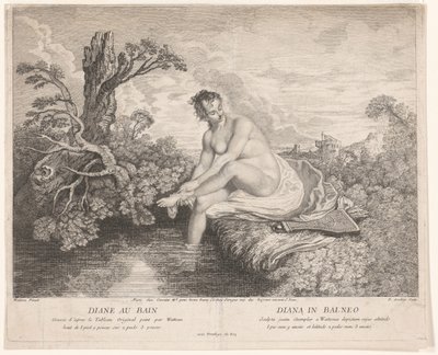 هيت باد فان ديانا Diane au bain / Diana in Balneo (العنوان على الكائن) بواسطة إدمي فرانسوا جيرسينت