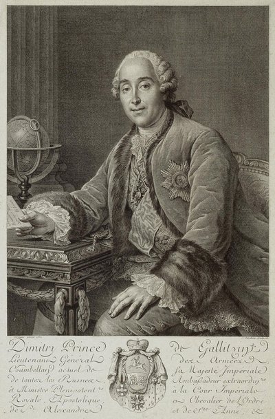 صورة للأمير دميتري ميخائيلوفيتش غوليتسين 1721-1793 ، 1762 بواسطة بيير الكسندر تارديو
