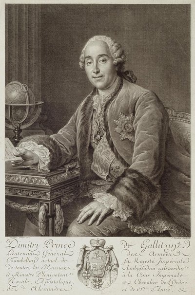 صورة للأمير دميتري ميخائيلوفيتش غوليتسين 1721-1793 ، 1762 بواسطة بيير الكسندر تارديو