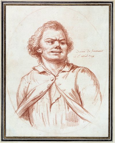 الثورة الفرنسية: "" صورة جورج جاك دانتون (1759-1794) تؤدي إلى العذاب "رسمًا للتفاؤل منسوبًا إلى بيير ويلي (1748-1821) بواسطة بيير الكسندر ويل