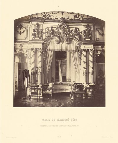 قصر تسارسكو-سيلو، غرفة نوم الإمبراطور ألكسندر الأول بواسطة بيير أمبروز ريتشبورج