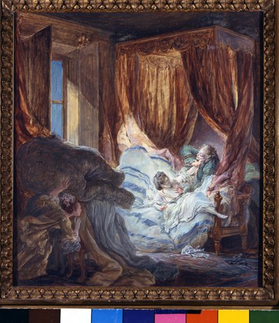 العروس متطفلة. رسم بيير أنطوان بودوان (1723-1769). باريس ، متحف الفنون الزخرفية بواسطة بيار أنطوان بودوان