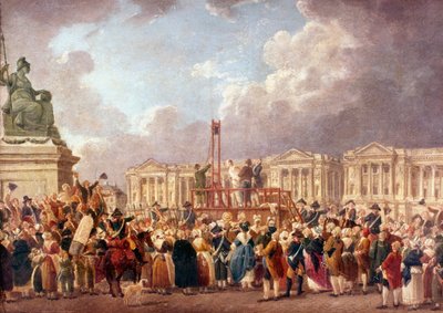 إعدام مقصلة في باريس أثناء الثورة الفرنسية ، 1790s 1793-1807 بواسطة بيير أنطوان دي ماتشي