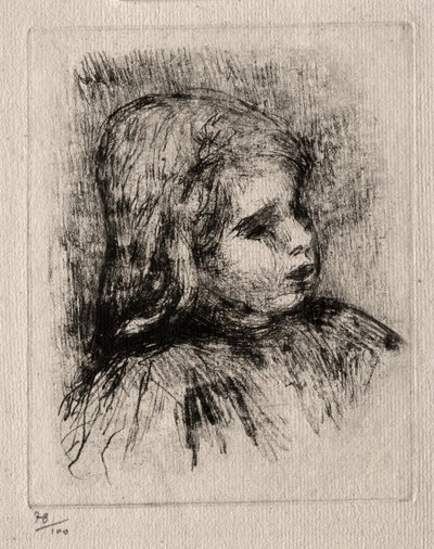 كلود رينوار ، ثلاثة أرباع اليمين ، 1908. بواسطة بيير أوغست رينوار