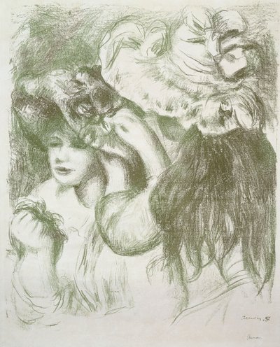 Hat Pin، اللوحة الأولى؛ لو شابو إبينجل ، العرض الأول ، c.1897 بواسطة بيير أوغست رينوار