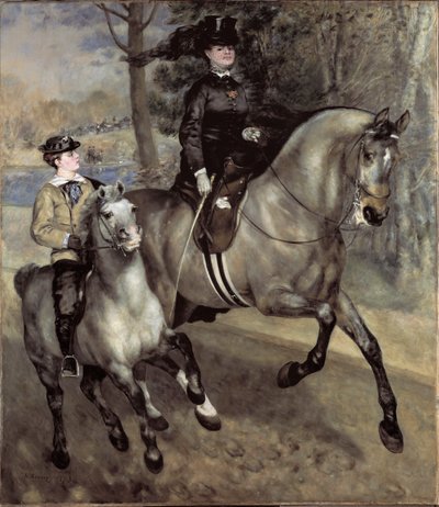 الفرسان (أو ركوب الخيل) في Bois de Boulogne. لوحة بيير أوغست رينوار (بيير أوغست بواسطة بيير أوغست رينوار