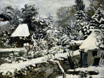 المناظر الطبيعية ، تأثير الثلج ، c.1868 بواسطة بيير أوغست رينوار