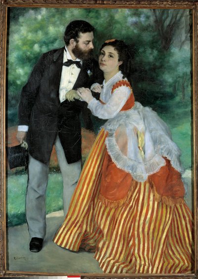 ليه فيانس ، مسيو ومدام سيسلي بورتريتس دي ألفريد سيسلي (1839-1899) ، رسام انطباعي من الجنسية الإنجليزية ، وزوجته المستقبلية أوجيني ليسكويزيك. لوحة بيير أوغست رينوار (1841-1919) بواسطة بيير أوغست رينوار
