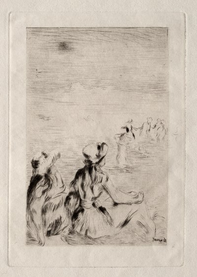 على الشاطئ في بيرنيفال بواسطة Pierre-Auguste Renoir