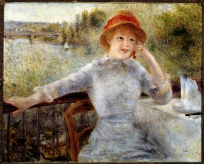 Portrait of Alphonsine Fournaise - oil on canvas بواسطة بيير أوغست رينوار