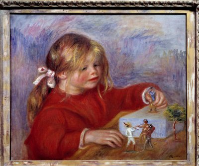 صورة طفل يلعب كلود رينوار. لوحة بيير أوغست رينوار (1841-1919) بواسطة بيير أوغست رينوار