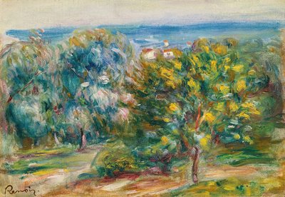 رسم تخطيطي لمنظر طبيعي في ميدي بواسطة بيير أوغست رينوار