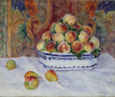 لا تزال الحياة مع الخوخ ، 1881 بواسطة Pierre Auguste Renoir
