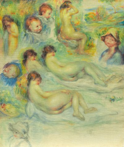 دراسات لبيير رينوار ، والدته ، ألين كاريغو ، العراة ، والمناظر الطبيعية ، 188586. بواسطة بيير أوغست رينوار