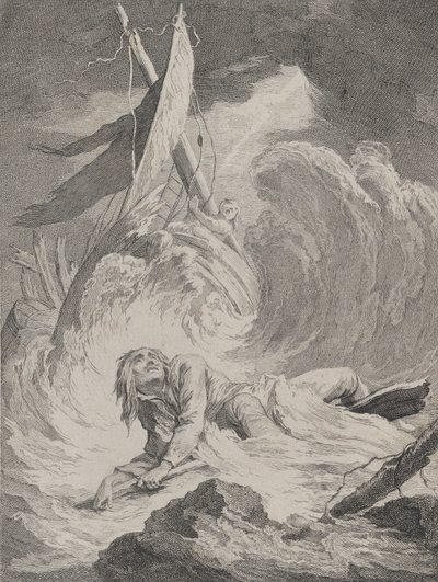 غرق سفينة لازاريل عند عودته من الهند ... ، كاليفورنيا. 1717-60. بواسطة بيير أفلين
