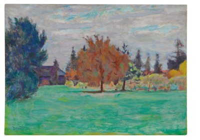 Yellow Tree ، Le Cos au Grand-Lemps ، حوالي عام 1913 (زيت على ورق موضوع على قماش) بواسطة بيير بونارد