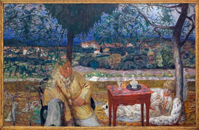 في الحديقة (محادثة في بروفانس). مع صور جوزيف بانكيفيتش (1866-1940 ، رسام بولندي) ومارثي دي ميليغني (ني ماريا بورسين) بواسطة بيير بونارد