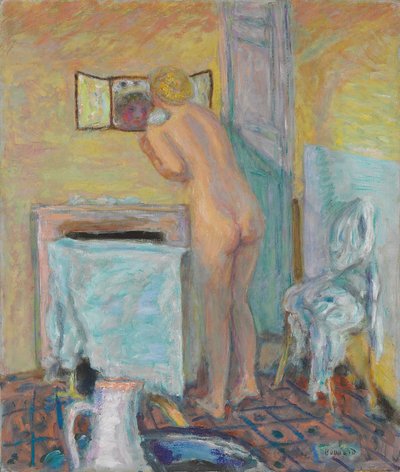 عارية أمام المرآة أو الاستحمام ؛ Nu devant la glace ou Baigneuse بواسطة Pierre Bonnard