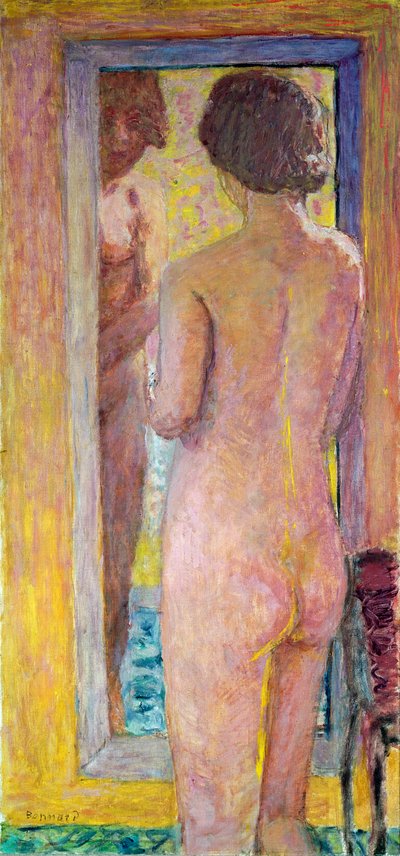 عاري أمام المرآة ، 1934 بواسطة Pierre Bonnard