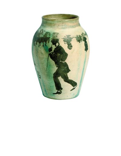 مزهرية صغيرة: Scène de rue ، c1894-95 (حبر هندي على إناء من الخزف المصقول غير المطلي) بواسطة بيير بونارد
