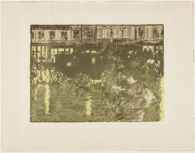 شارع ليلا تحت المطر ، ج. 1896-1897 (نُشر عام 1899) بواسطة بيير بونارد