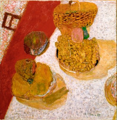 ركن الطاولة: حياة ثابتة للفاكهة. لوحة لبيير بونارد (1867-1947) 1935 خافت. 67x63،5 سم باريس ، المتحف الوطني للفن الحديث بواسطة بيير بونارد