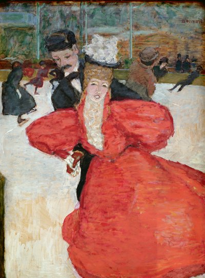 حلبة التزلج على الجليد أو المتزلجين ، حوالي 1896-98 (زيت على بطاقة مثبتة على اللوح) بواسطة بيير بونارد