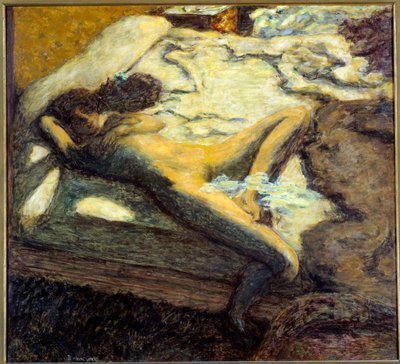 المرأة الشابة العارية البطيئة المستلقية على السرير. رسم بيير بونارد (1867-1947) 1899 صن. 0،96x1،06 م باريس ، متحف أورسيه بواسطة بيير بونارد