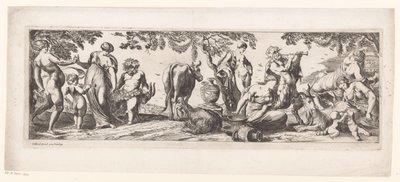 يستريح Silenus وحاشيته في منظر طبيعي بواسطة جان ليبلوند (أنا)