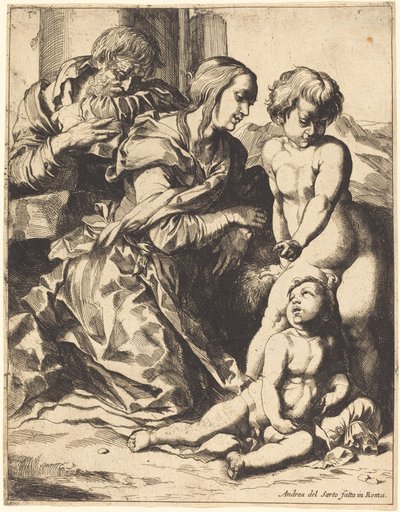 العائلة المقدسة بواسطة Pierre Brebiette after Andrea del Sarto