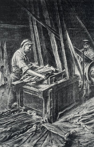 Peausserie, le corroyage: أعمال جلدية، وتنعيم جلود الحيوانات في نقش أكمل من مجموعة بيير كالميت الخاصة بواسطة بيير كالميتيس