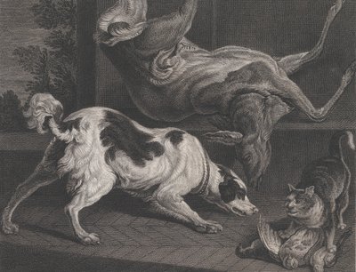 الكلاب والحياة الساكنة ، 1778 بواسطة بيير تشارلز كانوت