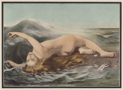 Undine اللعب مع الأمواج (اللون الليثو) بواسطة بيير دوبوي