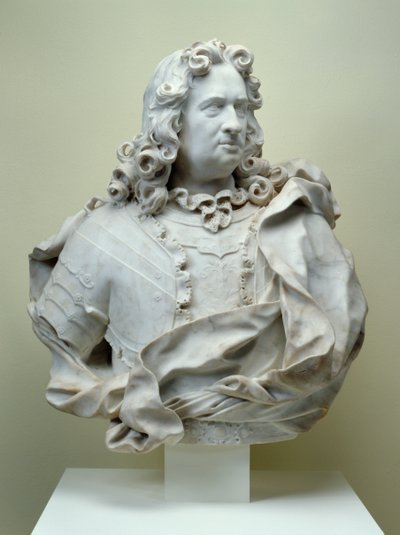 تمثال نصفي للكونت كارل كارل هسن كاسل ، 1714 رخام كارارا بواسطة Pierre Etienne Monnot