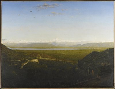 منظر لمونت بلانك ، انظر من La Faucille ، حوالي عام 1865 (زيت على قماش) بواسطة بيير إتيان ثيودور روسو