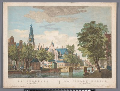 منظر لـ Oude Kerk في أمستردام The Oudekerk في أمستردام (العنوان على الجسم) بواسطة بيير فوكيه